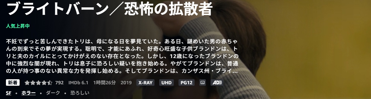 ブライトバーン/恐怖の拡散者 /あらすじと感想
