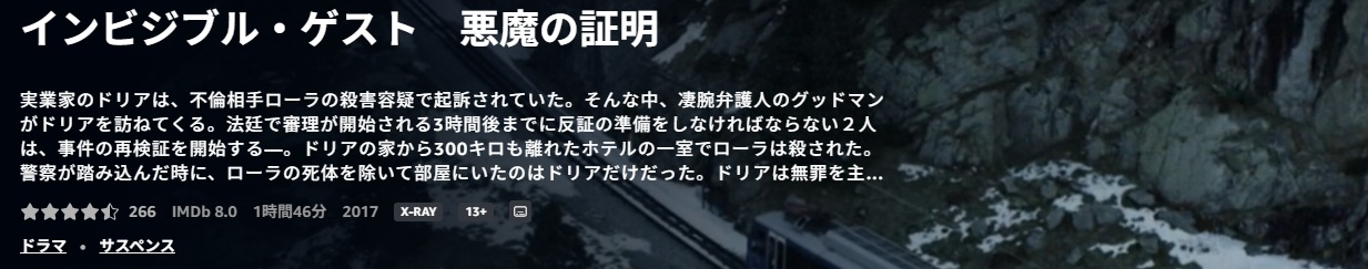 ストーリーが秀悦インビジブル・ゲスト /あらすじと感想